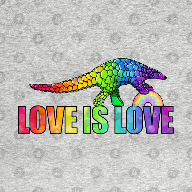 Love is love says the pangolin by Art by Veya